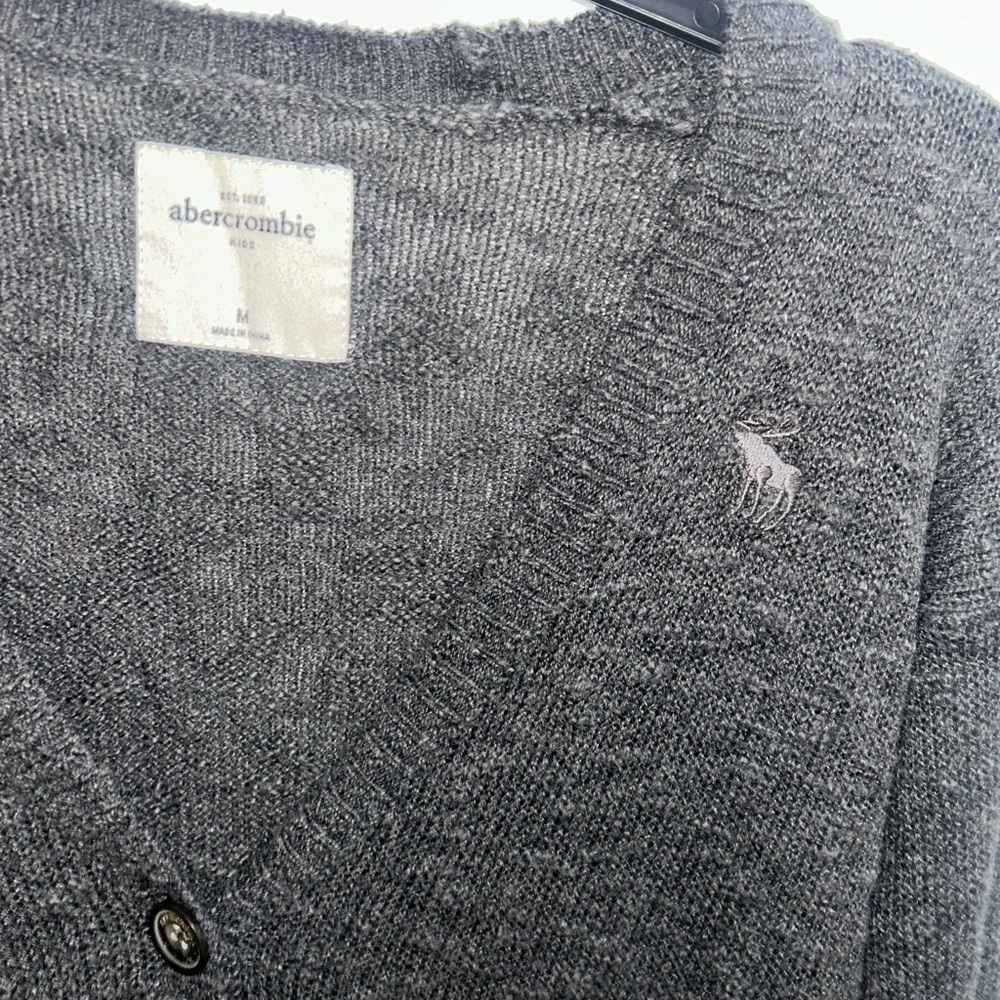 Vintage Abercrombie & Fitch Charcoal Cardigan - Picture 14 of 15